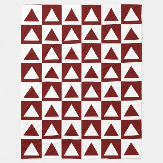 Design Oxblodred&White Triangle Fleecedecke (Vorderseite)