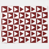 Design Oxblodred&White Triangle Fleecedecke (Vorderseite (Horizontal))