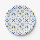 Design-Papiertafel Amalfi Coast Mediterrane Pappteller (Vorderseite)