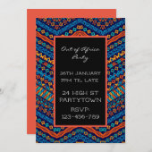 Design-Party für afrikanische Kunstmuster Einladung (Vorne/Hinten)