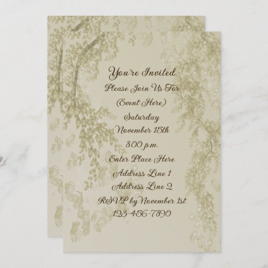 Design-Party für elegante Blume Einladung (Vorne/Hinten)