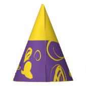 Design-Party-Hut für lineare Muster und Flecken Partyhütchen (Rückseite)