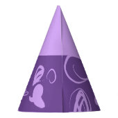 Design-Party-Hut für lineare Muster und Flecken Partyhütchen (Rückseite)