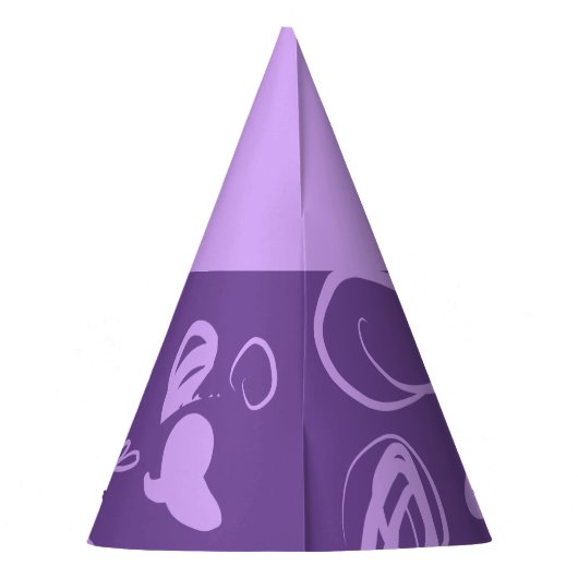 Design-Party-Hut für lineare Muster und Flecken Partyhütchen (Rückseite)