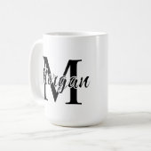 Design Personalisierter Minimalistischer Name Kaffeetasse (Vorderseite Links)
