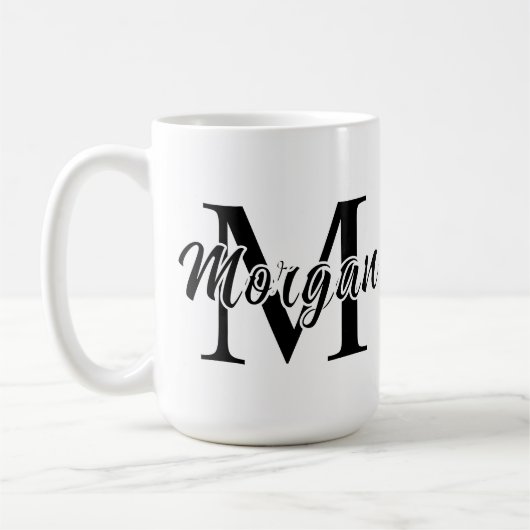 Design Personalisierter Minimalistischer Name Kaffeetasse (Links)