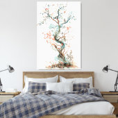 Design Plant - Artistic Floral Tree Leinwanddruck (Insitu (Schlafzimmer))