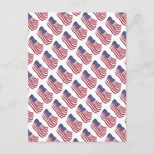 Design-Postkarte für das rote blaue Flag Postkarte (Vorderseite)