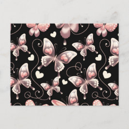 Design-Postkarte für Schmetterlingshörer Postkarte