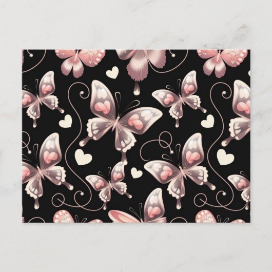 Design-Postkarte für Schmetterlingshörer Postkarte (Vorderseite)