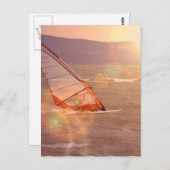 Design-Postkarte für Windsurfen Postkarte (Vorne/Hinten)