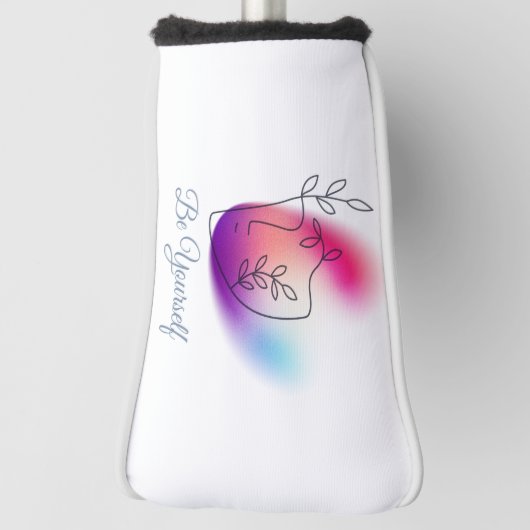 Design Putter Cover "Be Yourself" Golf Headcover (Rotieren 90)