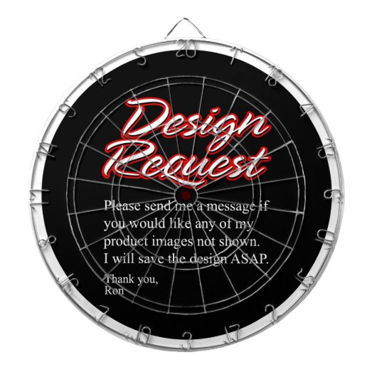 Design Request Dart Board Dartscheibe (vorne)