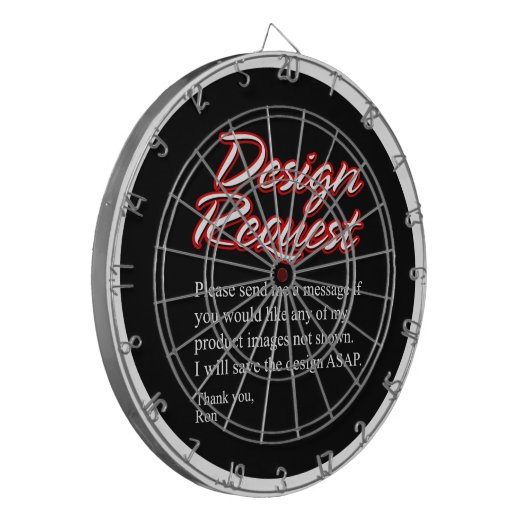 Design Request Dart Board Dartscheibe (Vorderseite Links)