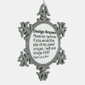 Design Request Pewter Snowflake Ornament (Links)