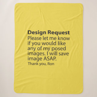 Design Request Sherpa Fleece Blankes Sherpadecke