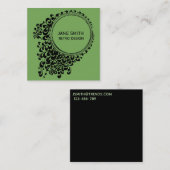 Design Retro beruflich modern Quadratische Visitenkarte (Vorne/Hinten)