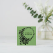 Design Retro beruflich modern Quadratische Visitenkarte (Stehend Vorderseite)