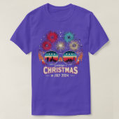 DESIGN Retro Feuerwerk in Weihnachtsfarben illumin T-Shirt (Design vorne)