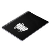 Design-Rezept für Schwarz-Weiß-Siverware-Notebooks Notizblock (Linke Seite)