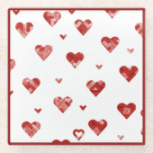 Design roter Schildkröten Glasuntersetzer (Vorderseite)