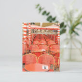 Design roter Tische Postkarte (Stehend Vorderseite)