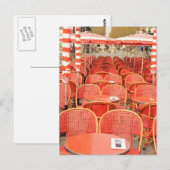 Design roter Tische Postkarte (Vorne/Hinten)