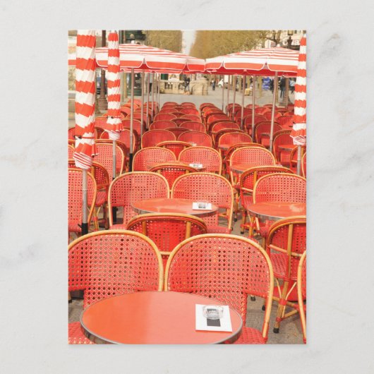 Design roter Tische Postkarte (Vorderseite)