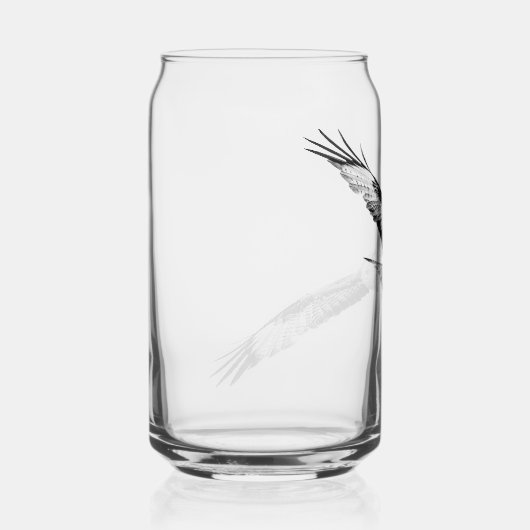 Design Rotmilan im Flug schwarzweiss Dosenglas (Rechts)