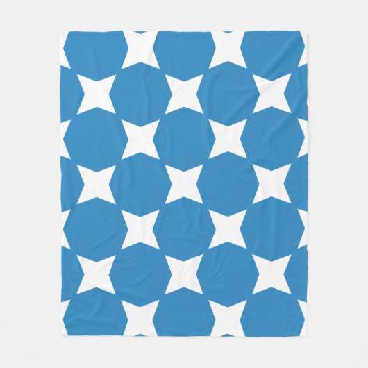 Design Royal Pastel Blue & White Star Fleecedecke (Vorderseite)