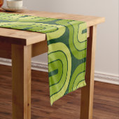 Design-Rug für geometrische Gradientwelle Kurzer Tischläufer (Beispiel)