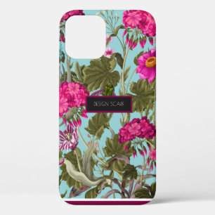 Design Schal mit Geranien und Wildblumen. Trend Case-Mate iPhone Hülle
