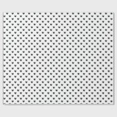 Design Schwarz-Weiß-Herz-Muster-Papier Geschenkpapier (Flach)