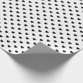 Design Schwarz-Weiß-Herz-Muster-Papier Geschenkpapier (Ecke)