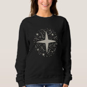 Design Silvester: silberne Sterne und Konfettis Sweatshirt (Vorderseite)