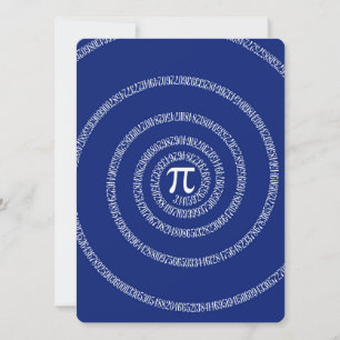 Design Spirale für Pi auf Navy Blue