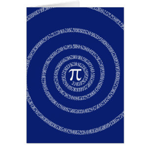 Design Spirale für Pi auf Navy Blue