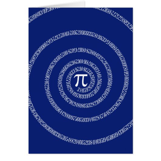 Design Spirale für Pi auf Navy Blue (Vorne)