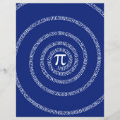 Design Spirale für Pi auf Navy Blue Flyer (Vorne)