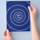 Design Spirale für Pi auf Navy Blue Flyer (Hand)