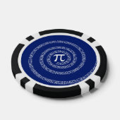 Design Spirale für Pi auf Navy Blue Pokerchips (Einzeln)
