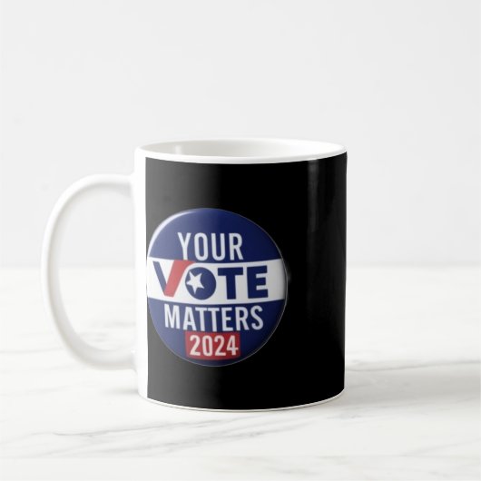Design-Sticker für Ihre Kampagne "Vote S 2024" Kaffeetasse (Links)