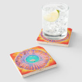 Design-Stil aus Stein-Untersetzer Steinuntersetzer (Seitenansicht)