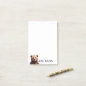 Design-Stil für niedliche Bären Post-it Klebezettel (Auf Schreibtisch)