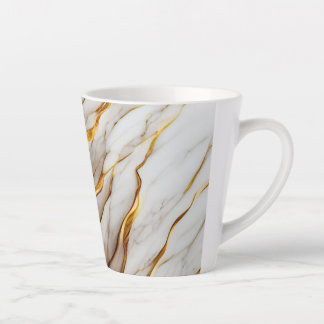 Design-Stone-Druck aus weißem und goldfarbenem Mar Milchtasse