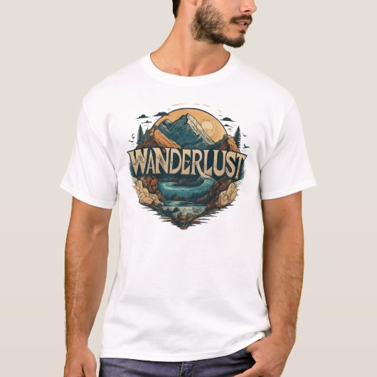Design-T - Shirt für das Wanderlust-Logo (Vorderseite)