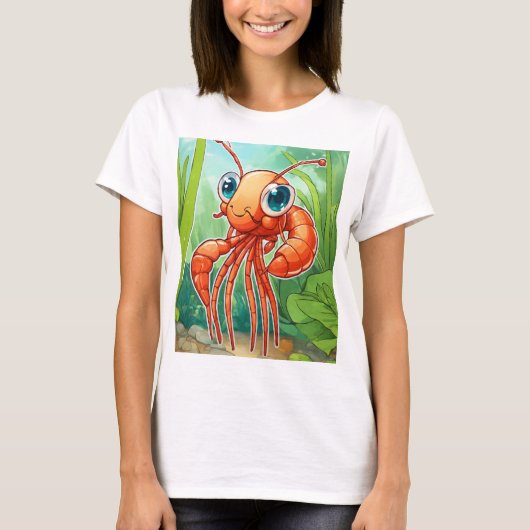 "Design-T - Shirt für Minimalistische Cartoon-Kreb (Vorderseite)