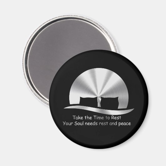 Design "TAKE THE TIME TO REST" Magnet (Vorderseite/Rückseite)