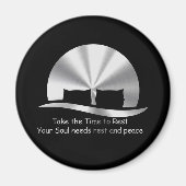 Design "TAKE THE TIME TO REST" Magnet (Vorne)