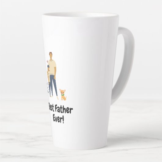 Design Tall Latte Tasse, Bester Vater jemals!! Milchtasse (Rechte Ecke)